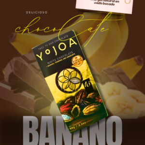 Chocolate Blanco con Cúrcuma, banano y Amarantho