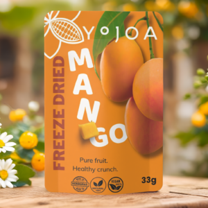 Mango de intenso sabor tropical y textura crujiente. Dulce de forma natural y perfecto para disfrutar en cualquier momento del día. 100% fruta · Sin azúcar añadida · Sin conservantes · Vegano · Sin gluten